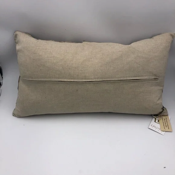 Callisto Home Calf Hair Decorative Rectangle Pillow